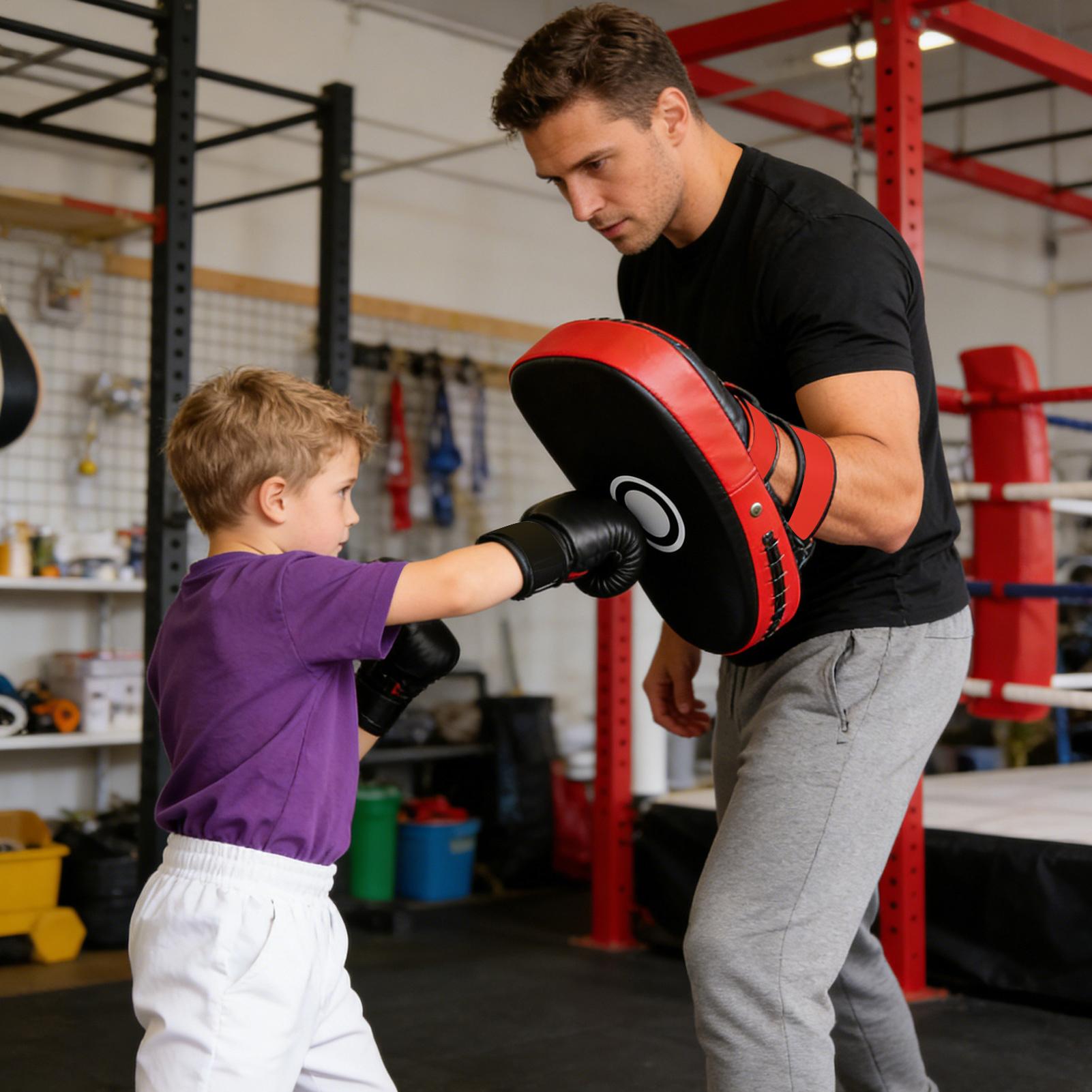 Home Gym Equipment - PU-Leder Boxpads Gebogene Kick-Trainingsausrüstung Kickbox-Trainerpad für