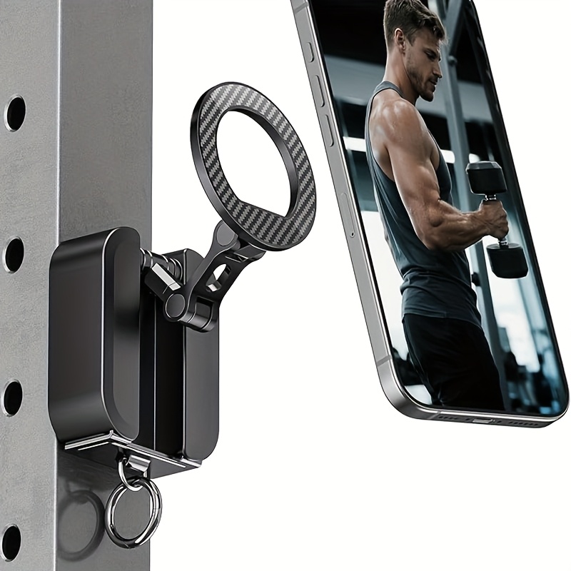 Home Gym Used - Drei-in-Eins Magnetischer Handyhalter, für Fitnessstudio, Garage/Reise,