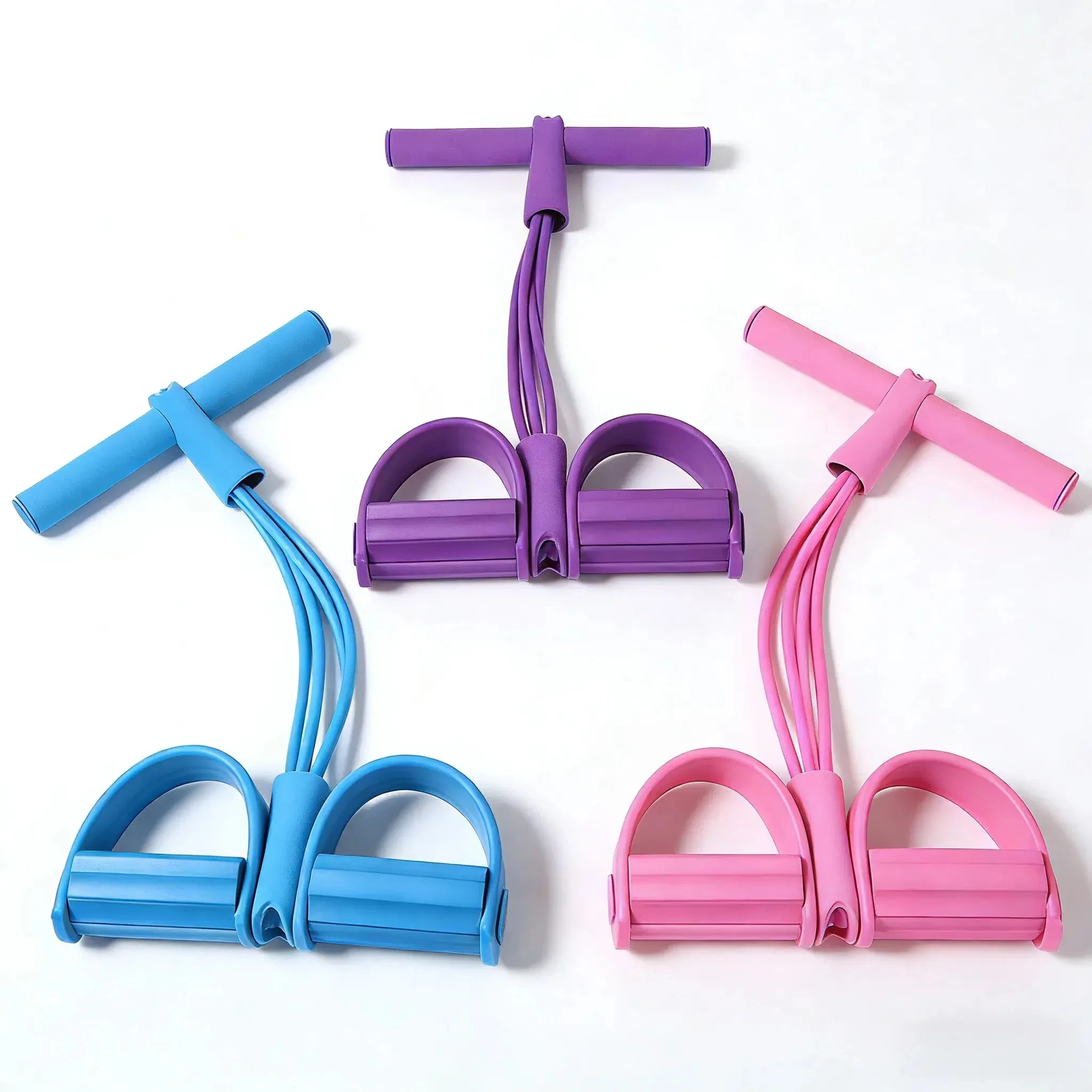 Home Gym Used - 4-Widerstands-Elastik-Zugseil-Trainingsgerät, Bauchmuskel-Widerstandsband, für Heimfitness, Übungstraining und