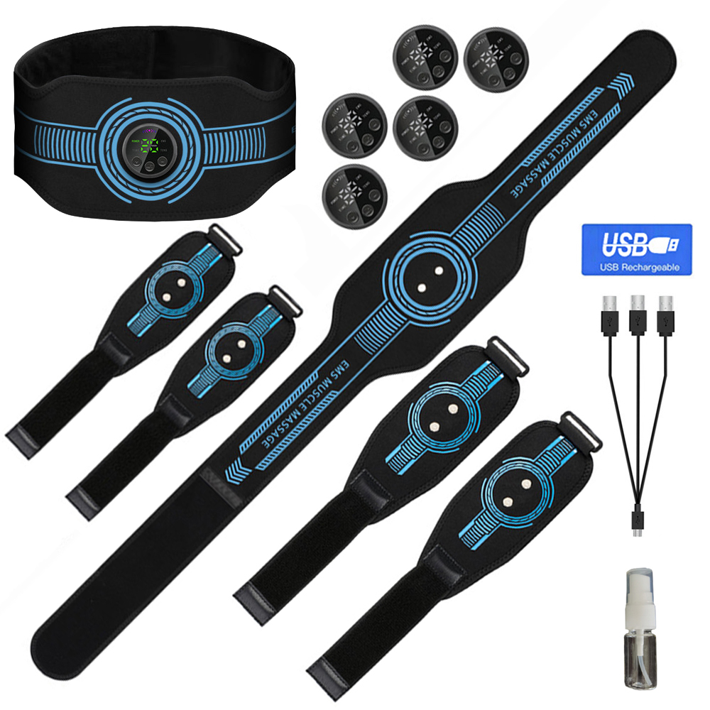 Home Gym House - USB wiederaufladbarer Bauchmuskeltrainer, Bauchtönungsgürtel, Muskeltoner, Taille,