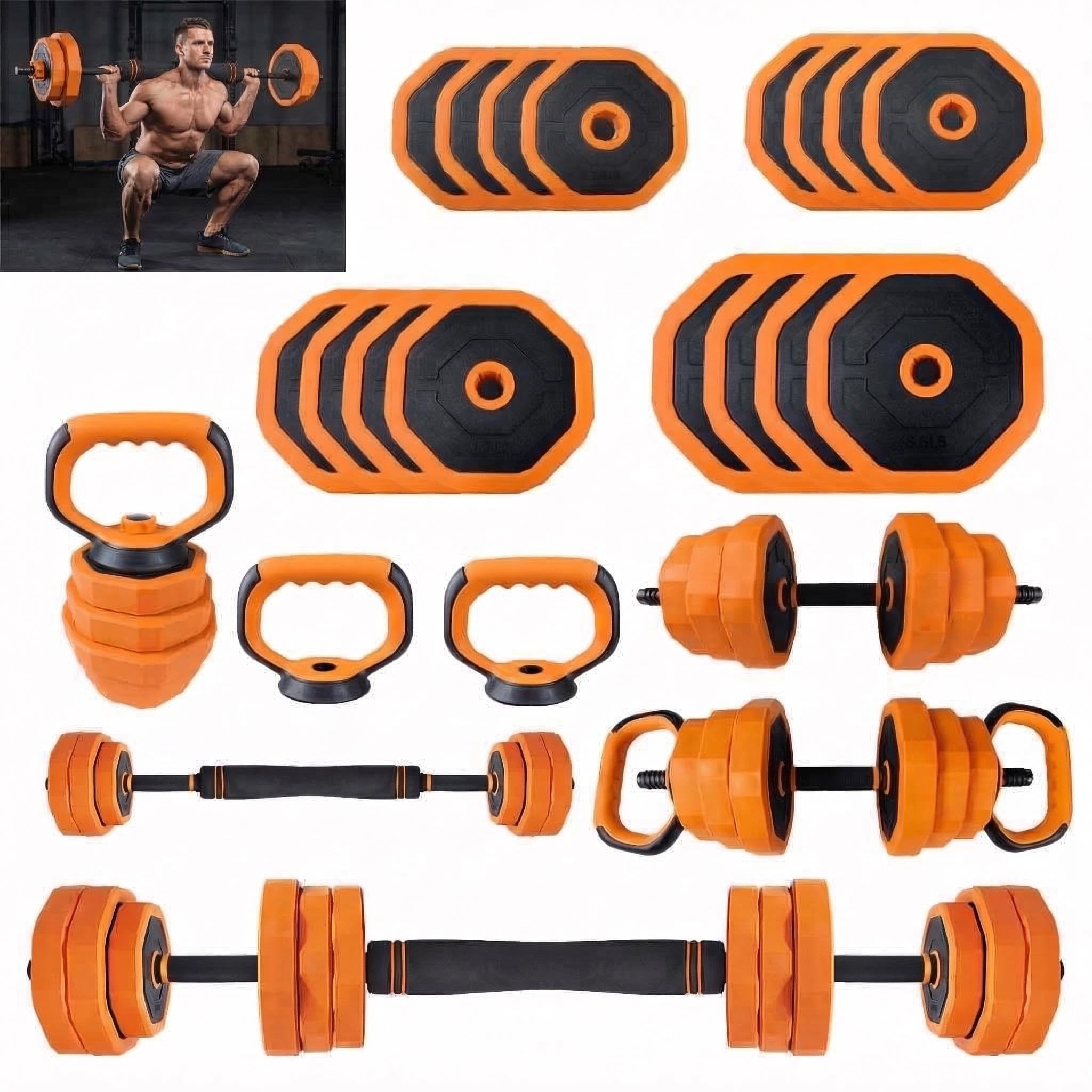 Home Gym Used - Verstellbare Hanteln, 44lbs Freihantel-Set mit Verbindungsstück,