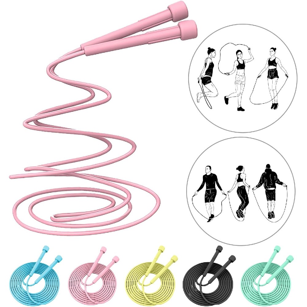 Speed Parachute Sprint - 2er-Pack verstellbare PVC-Springseile, rutschfester, leichter Griff,