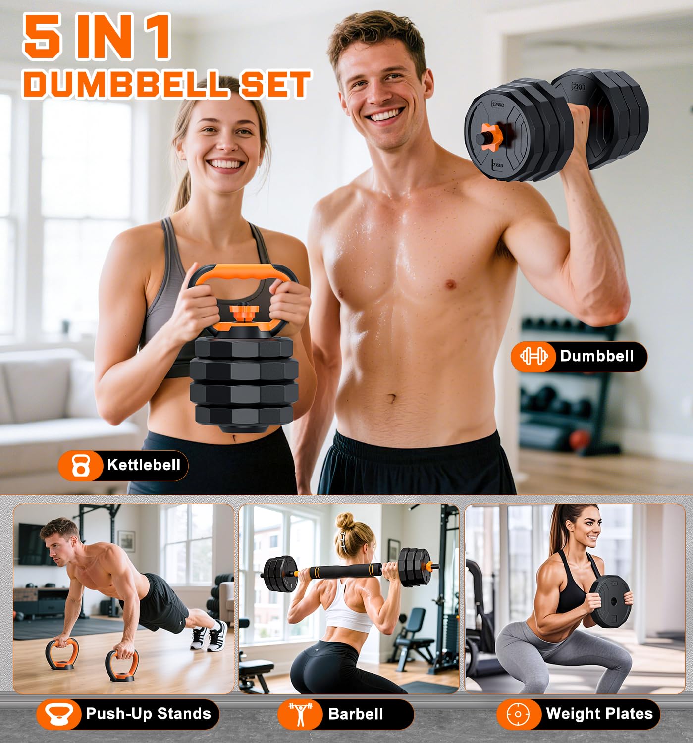 5-in-1 Verstellbare Hantel 33- – Home Gym Used Bewertung und Preis