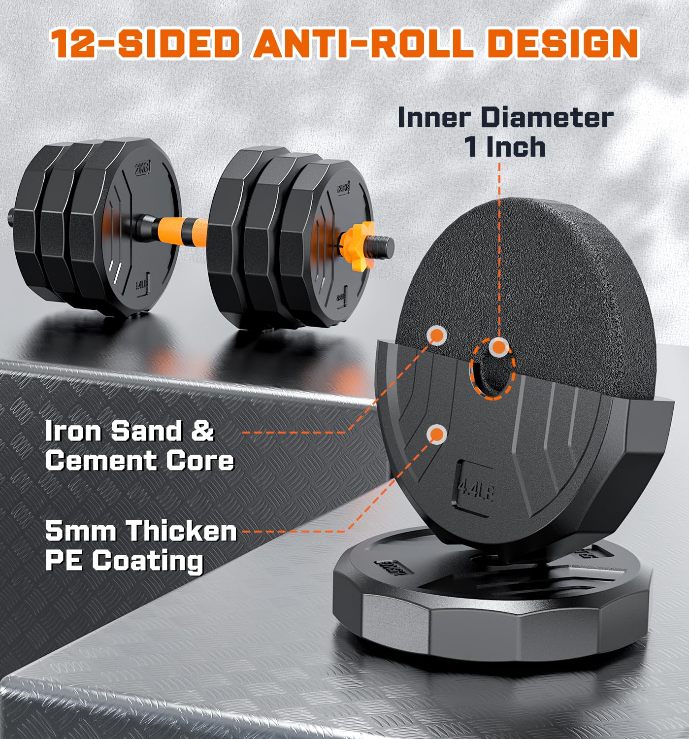 5-in-1 Verstellbare Hantel 33- – Home Gym Used Bewertung und Preis